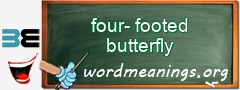 WordMeaning blackboard for four-footed butterfly